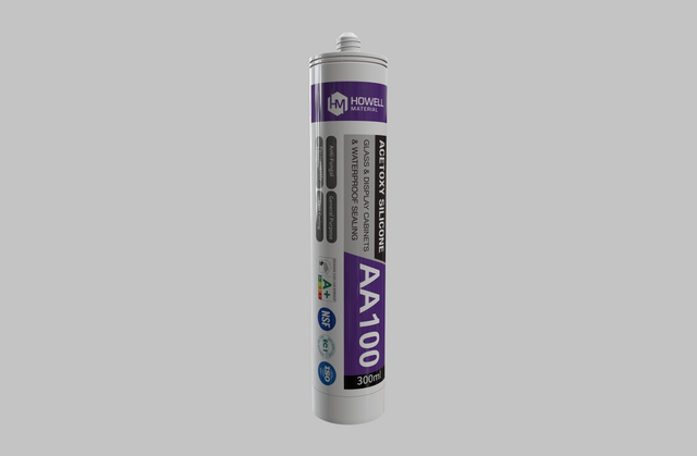100% SILICONE HIGH PERFORMANCE ACETOXY CURE SEALANT, ULTRA-CLEAR, BLACK