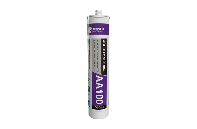 100% SILICONE HIGH PERFORMANCE ACETOXY CURE SEALANT, ULTRA-CLEAR, BLACK