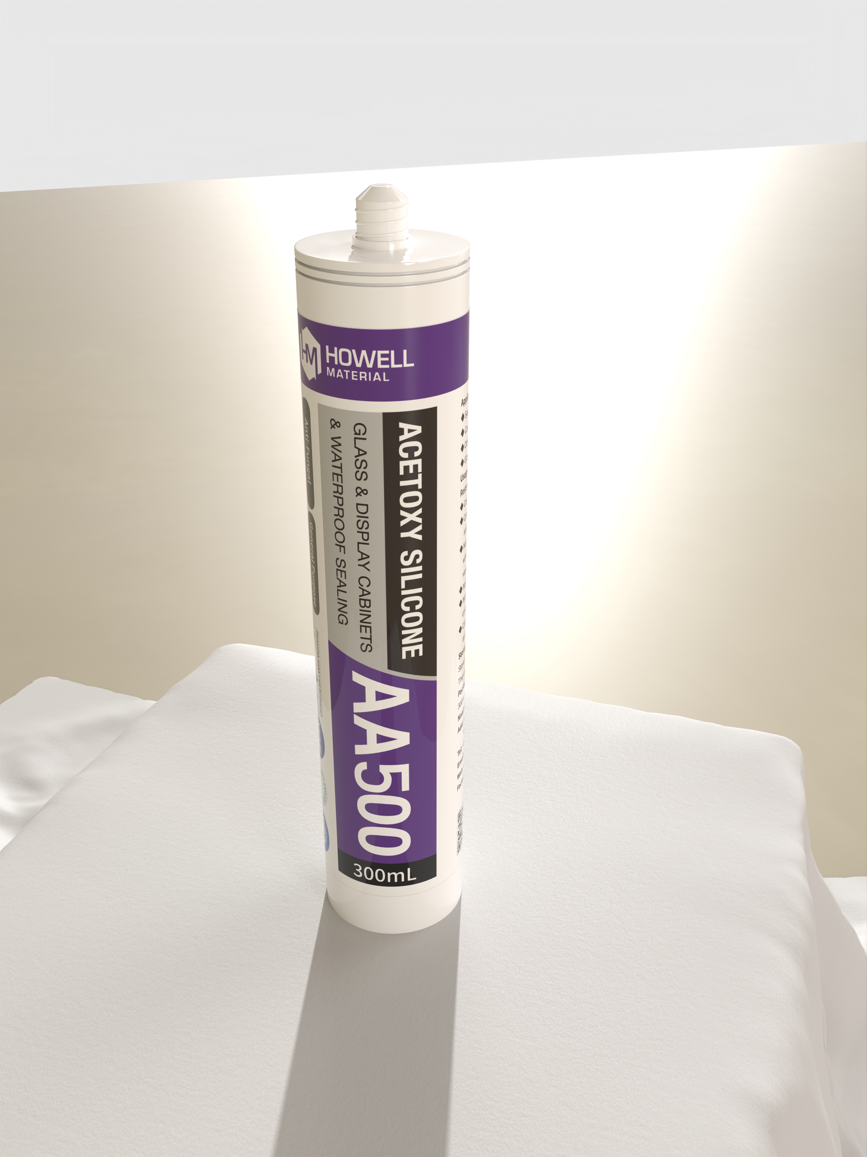 White General Purpose Acetoxy Cure Silicone - High Temperature 310ml Cartridge