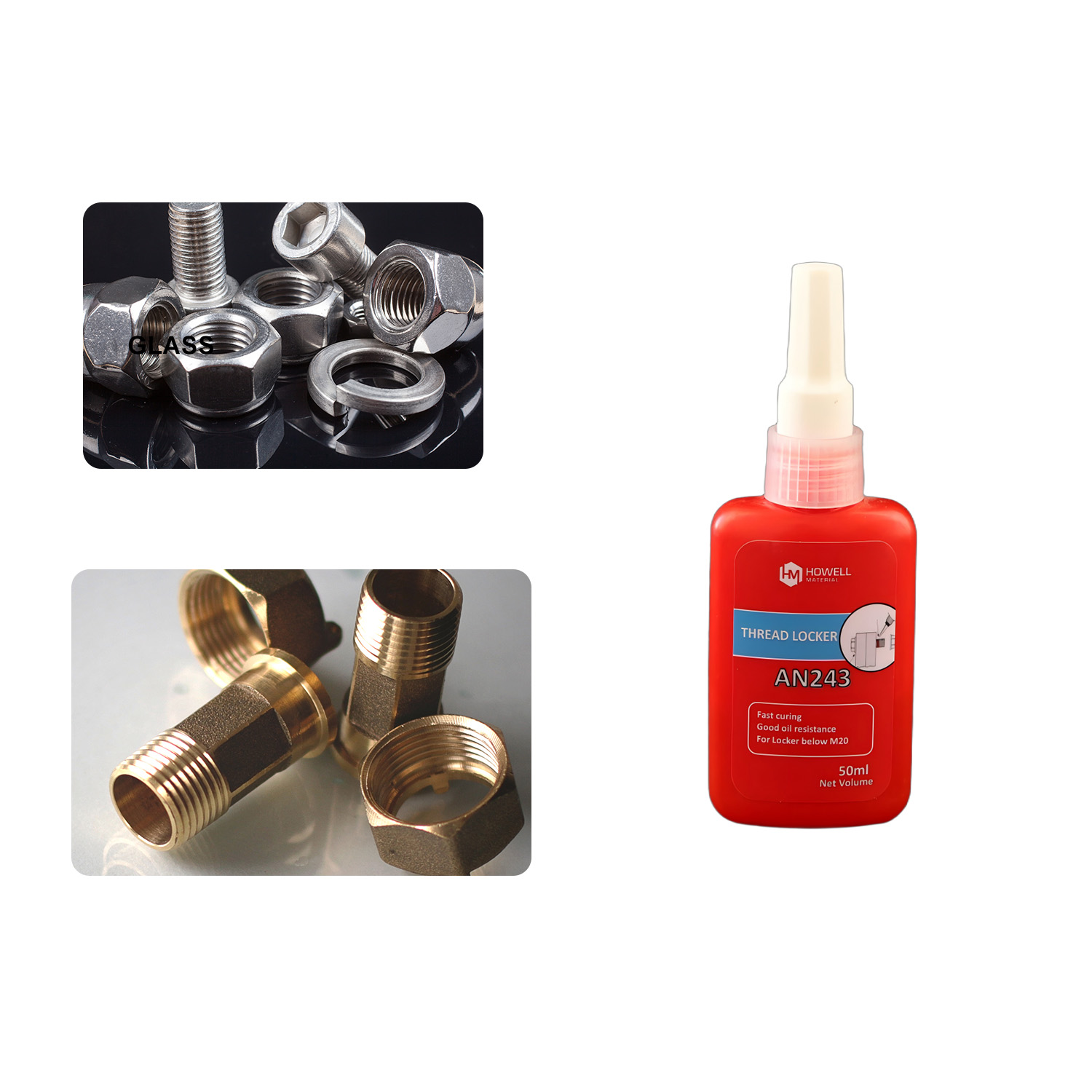 HM-AN243 Anaerobic Threadlocker Used for Various Threaded Fasteners