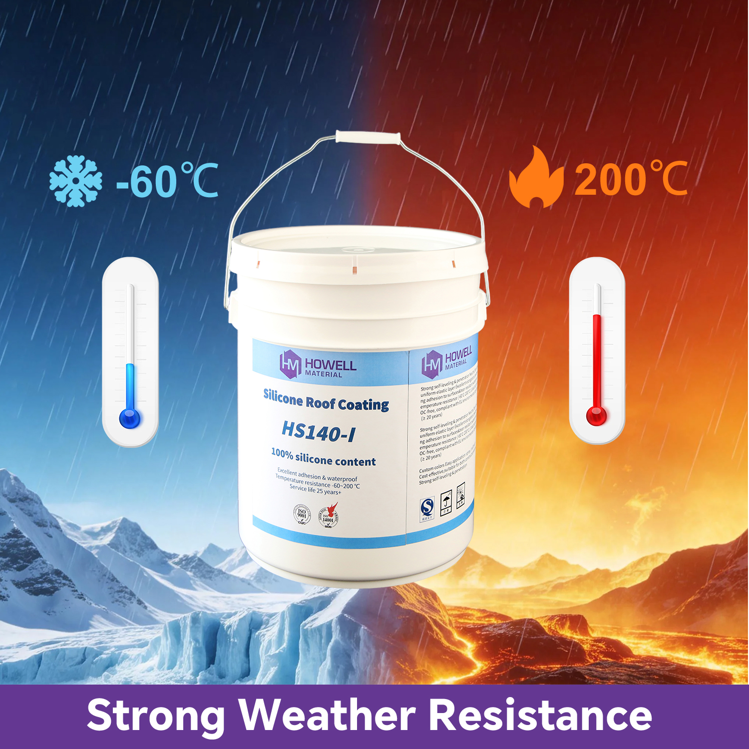 HS140-I — Ultimate 100% Silicone Roof Coating: Waterproof, Durable, Eco-Friendly Protection Against Ponding Water Damage