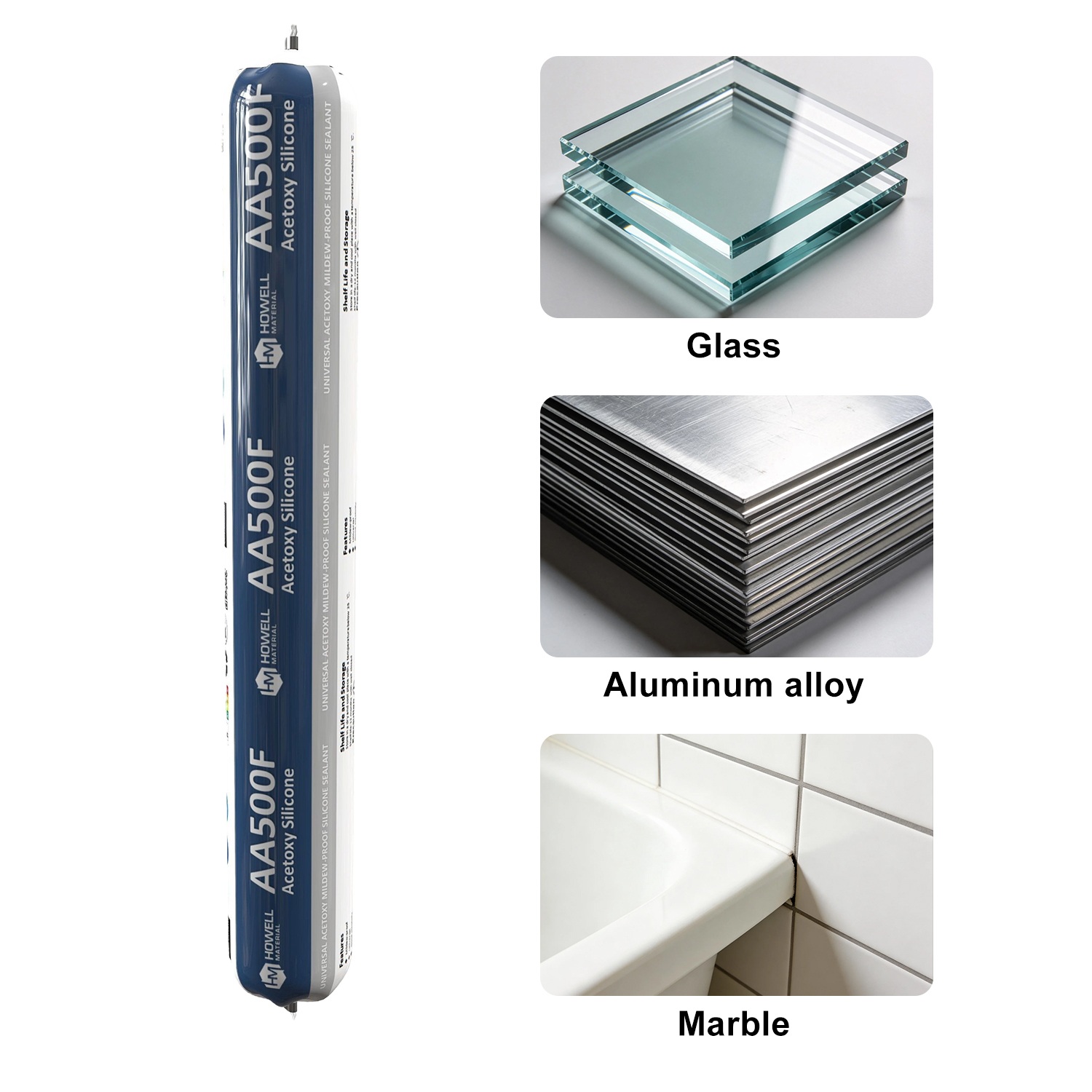 AA500F General Purpose Acetoxy Cure Anti-mold Silicone Sealant