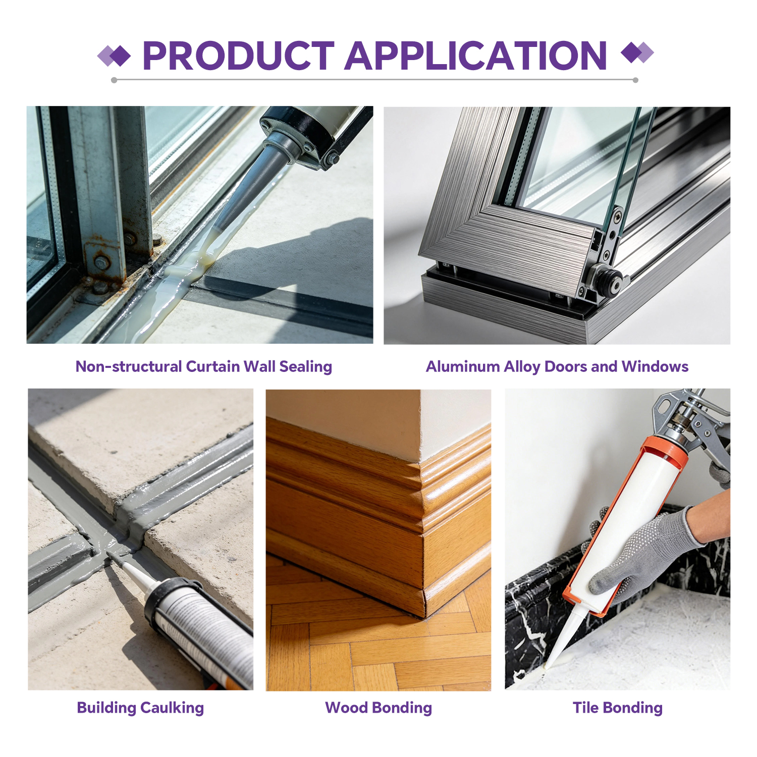 NA500 General Purpose Neutral Silicone Sealant for Home Decoration